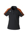 EVO STAR polo zwart/oranje Dames
