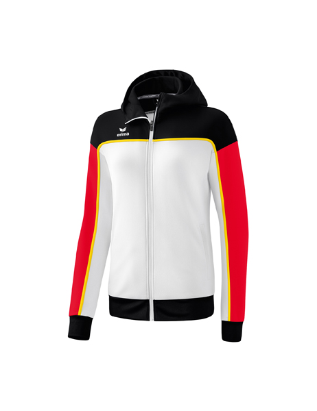 CHANGE by erima trainingsjack met capuchon wit/zwart/rood Dames