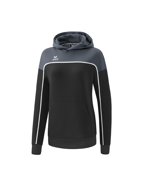 CHANGE by erima sweatshirt met capuchon black grey/slate grey/wit Dames
