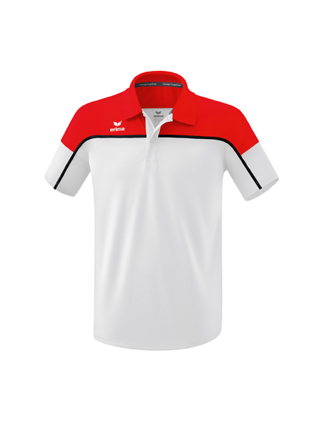 CHANGE by erima polo wit/rood/zwart