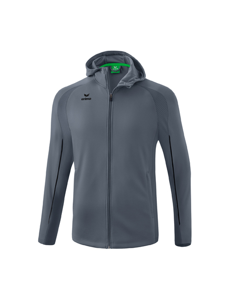 LIGA STAR trainingsjack met capuchon slate grey/zwart