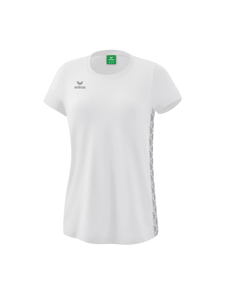 Essential Team T-shirt wit/monument grey Dames