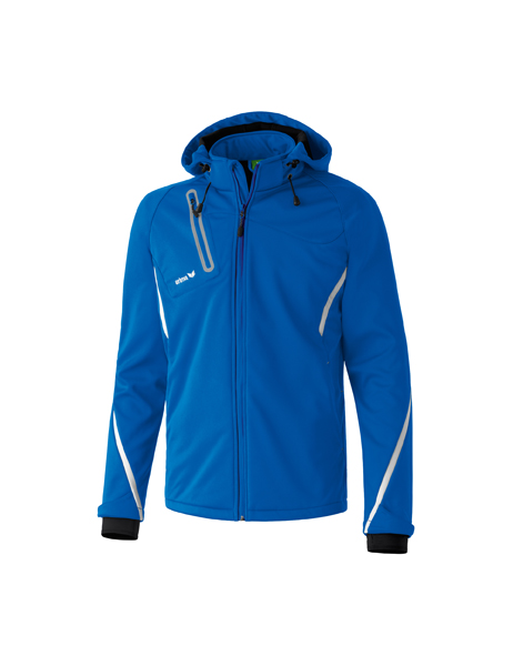 Functioneel softshell jack new royal/wit