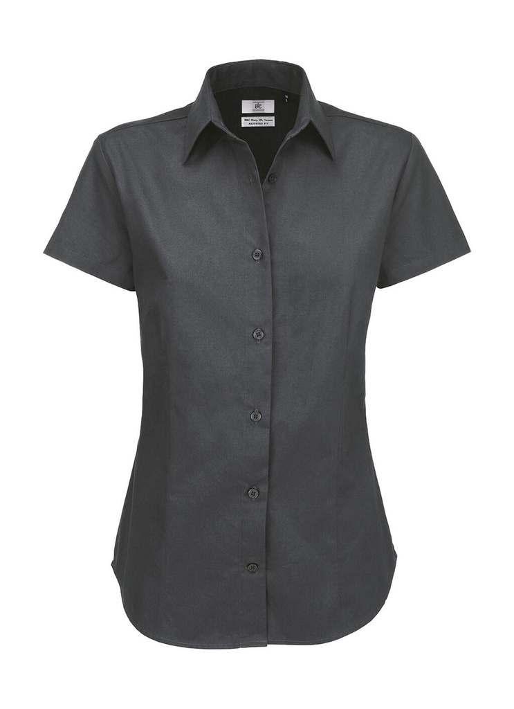 Sharp SSL/women Twill Shirt Dark Grey