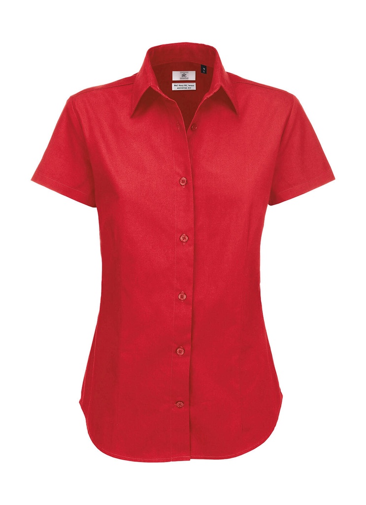 Sharp SSL/women Twill Shirt Deep Red