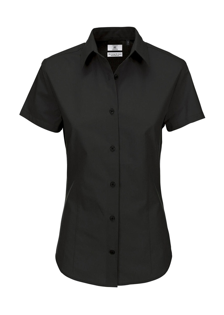 Ladies' Heritage Poplin Shirt - SWP44 Black