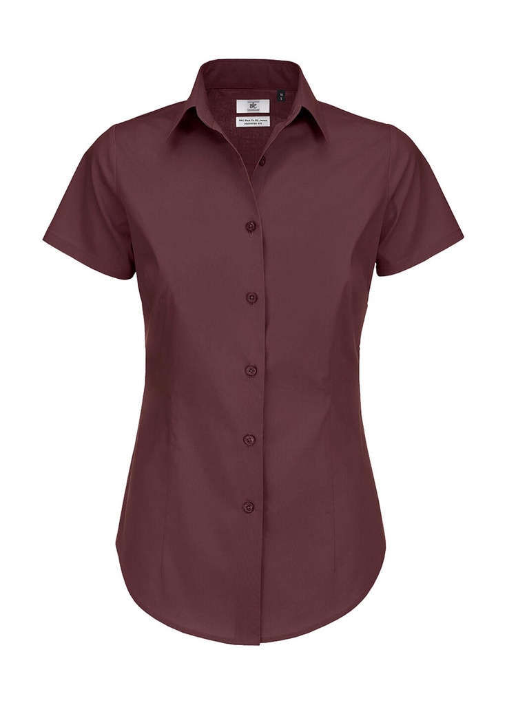 Black Tie SSL/women Poplin Shirt Luxurious Red