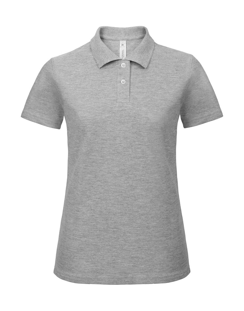 ID.001 /women Piqué Polo Shirt Heather Grey