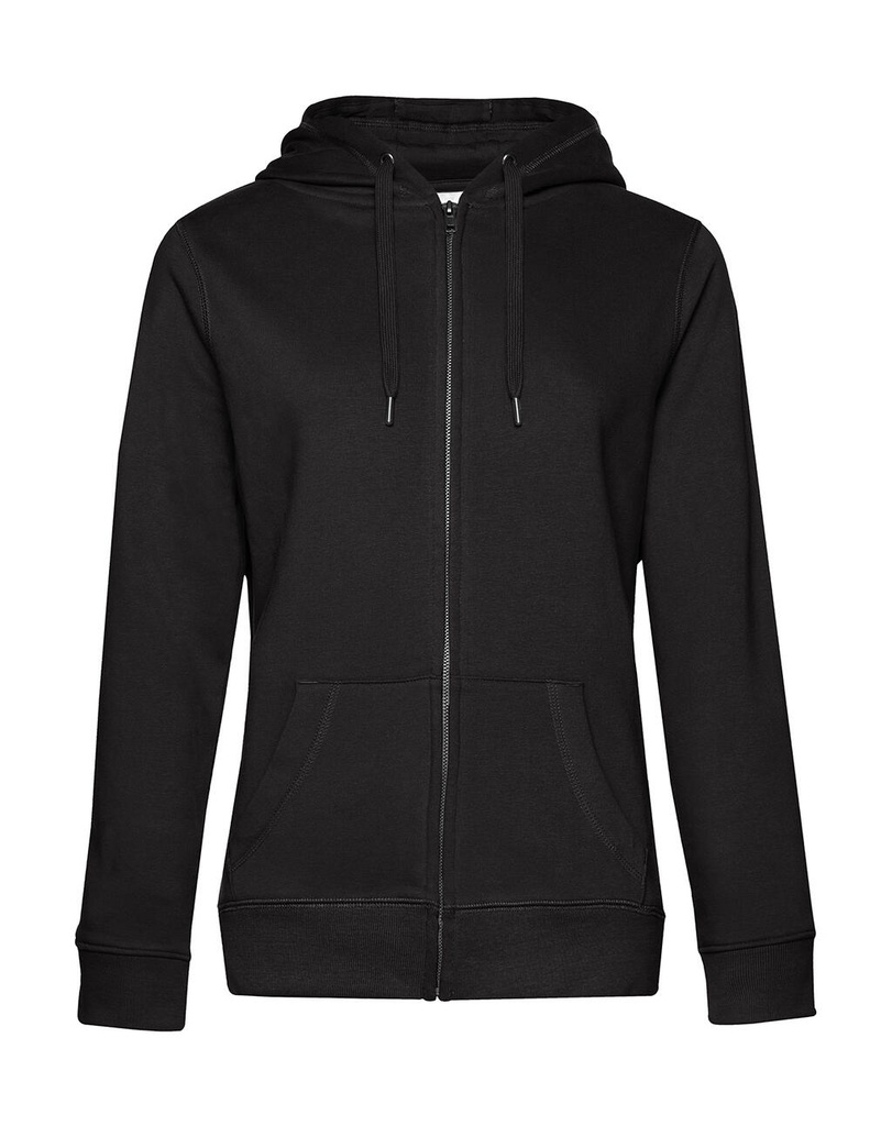 QUEEN Zipped Hooded /women Black Pure