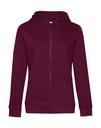 QUEEN Zipped Hooded /women Dark Cherry