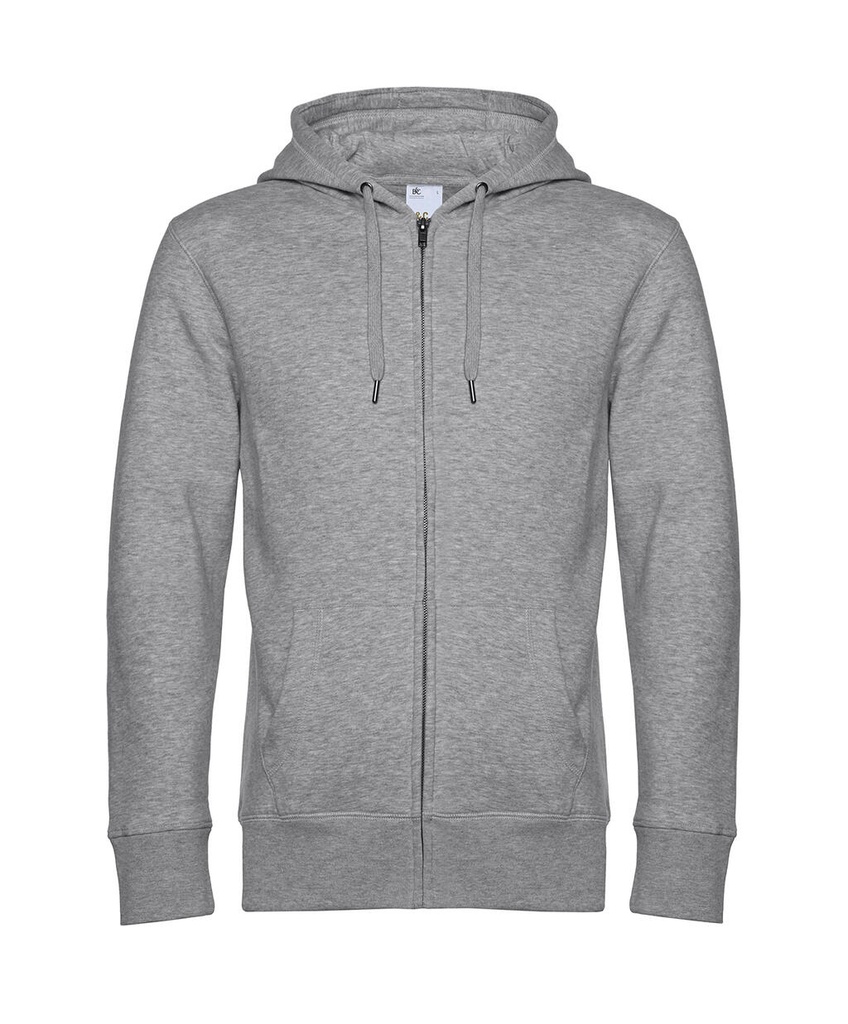 KING Zipped Hooded Heather Grey