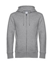 KING Zipped Hooded Heather Grey