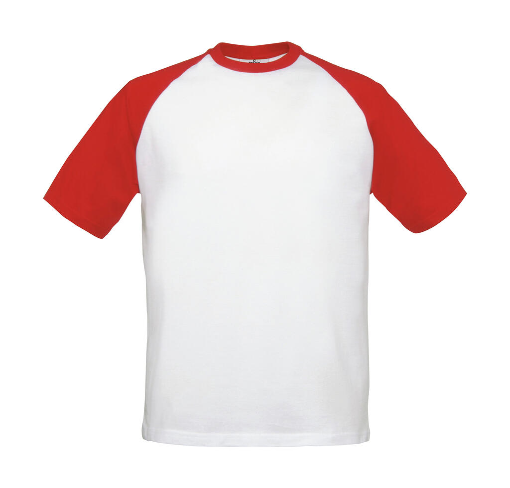 T-Shirt Base-Ball White/Red
