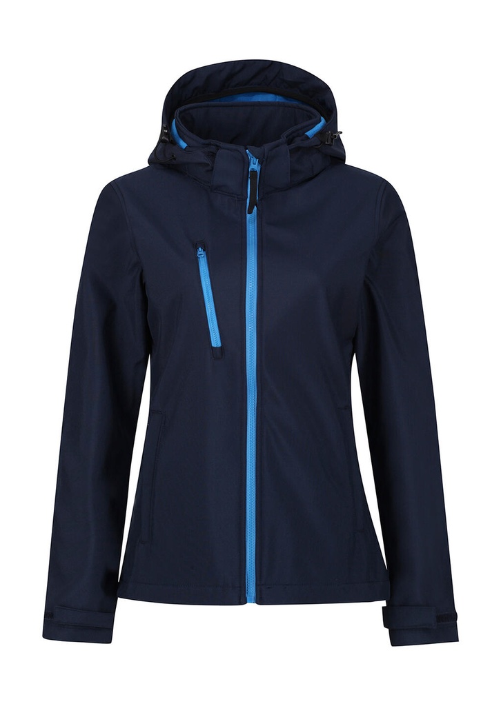 Women's Venturer 3-Layer Hooded Softshell Jacket Navy/French Blue