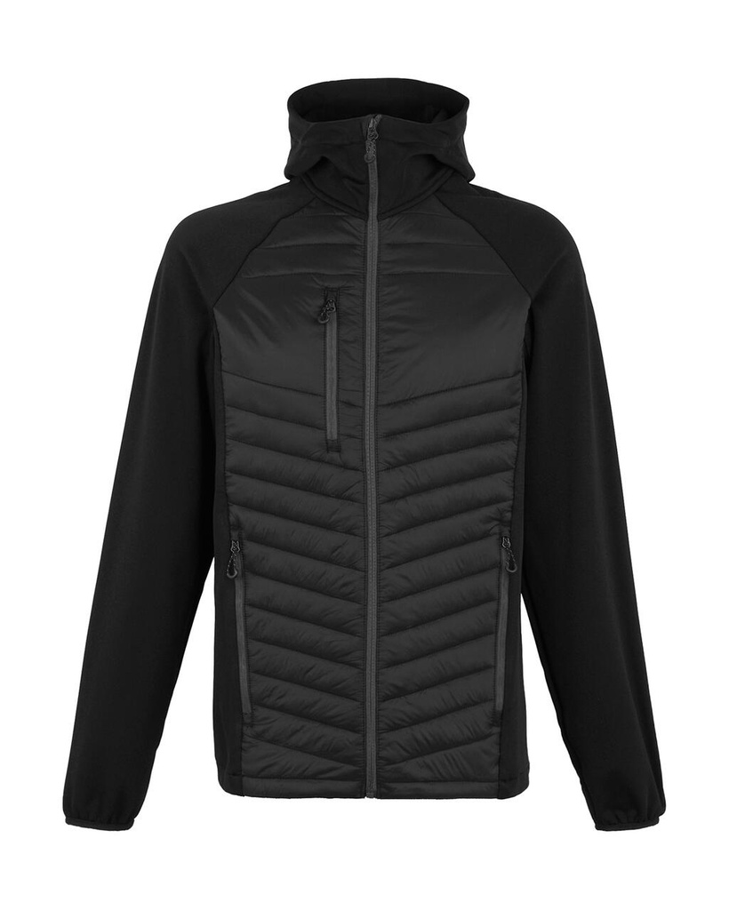 Men’s Navigate Hybrid Hooded Jacket Black/Seal Grey