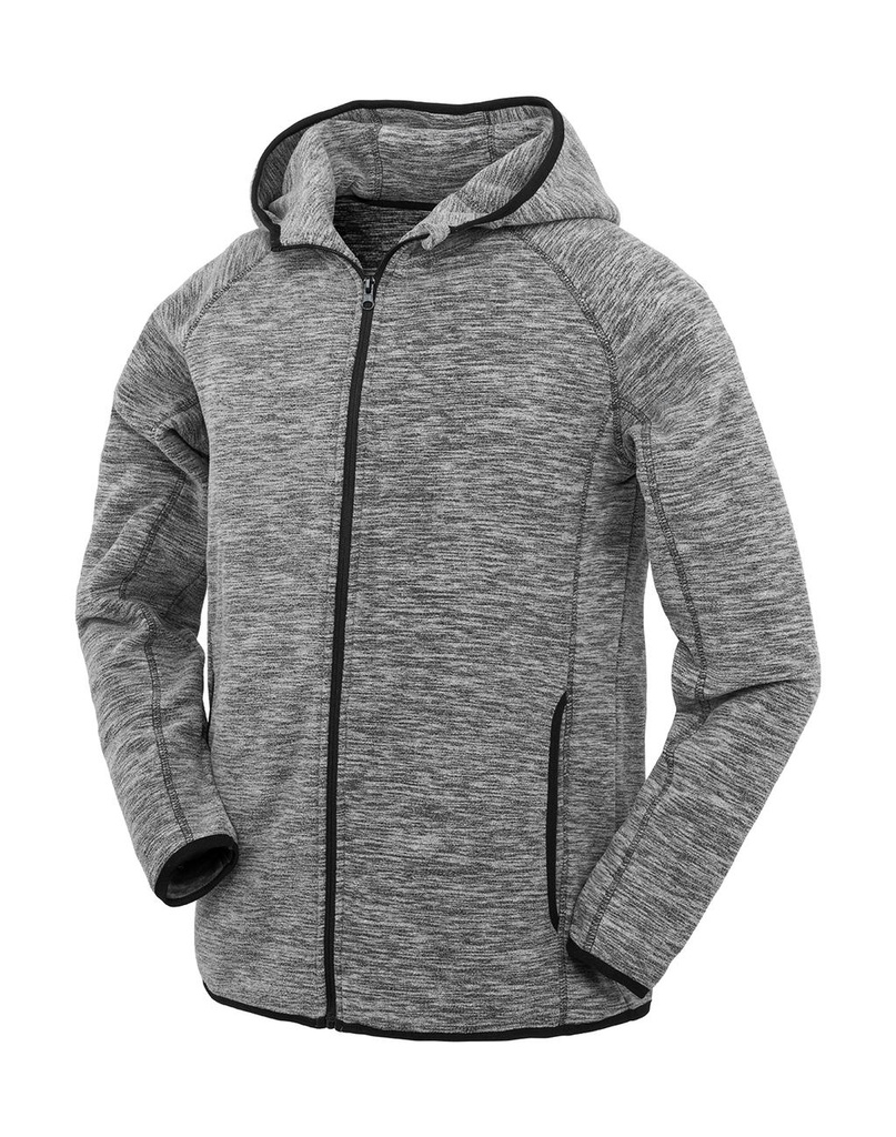 Men's Microfleece Hoodi Marl Grey/Black
