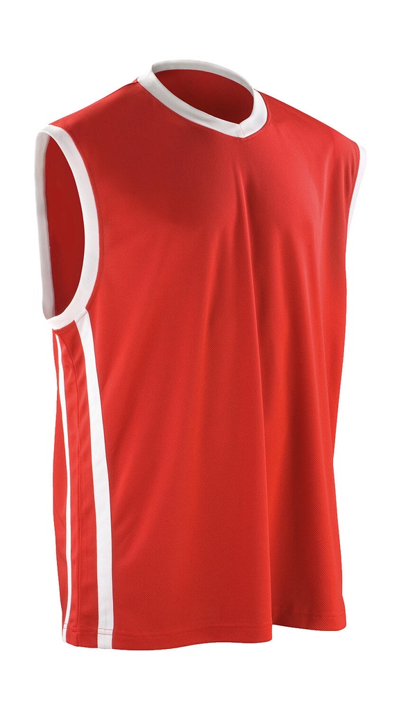 Men's Quick Dry Basketball Top Red/White