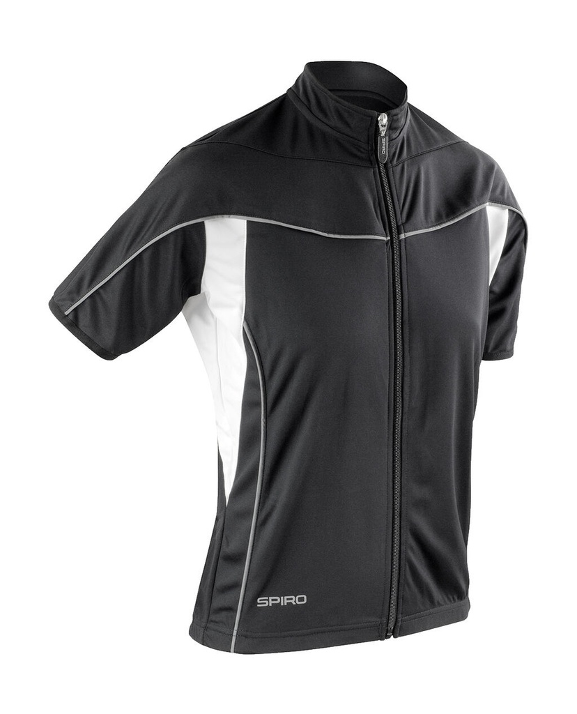Ladies' Bike Full Zip Top Black/White