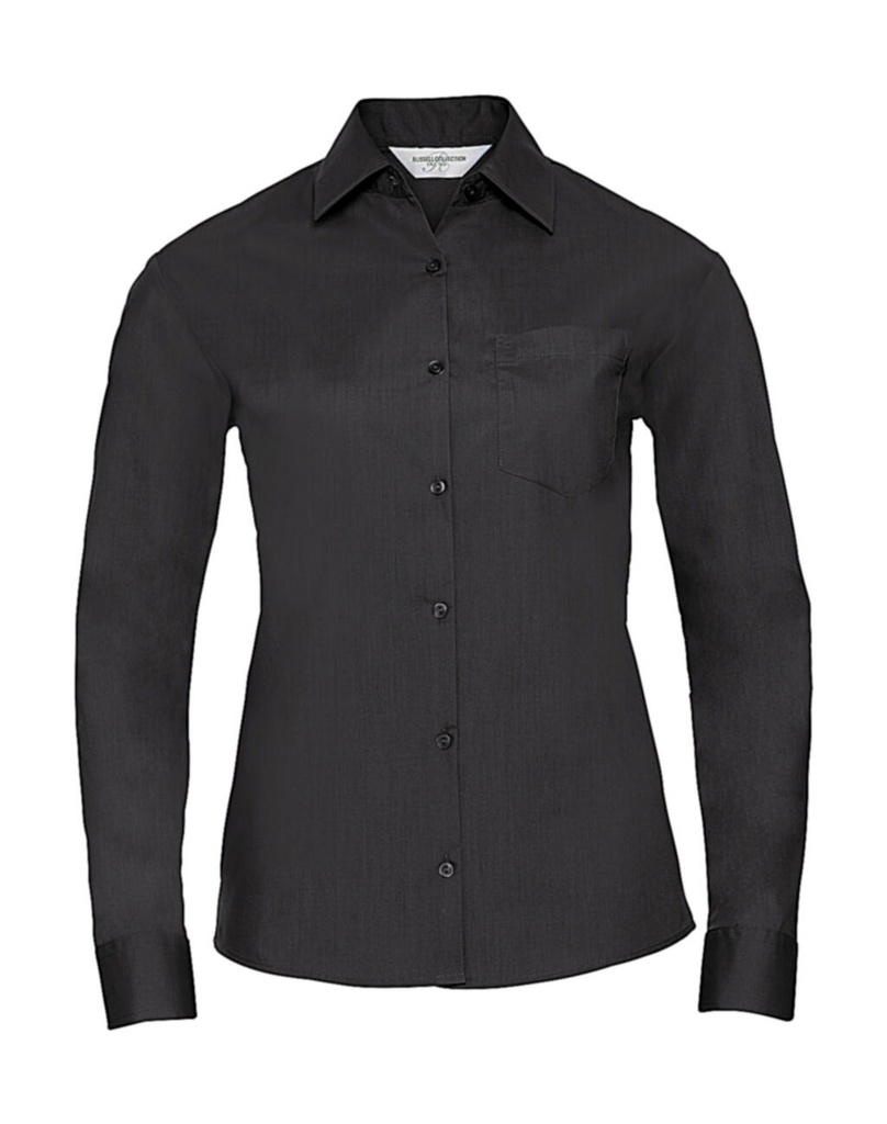 Ladies' LS Poplin Shirt Black