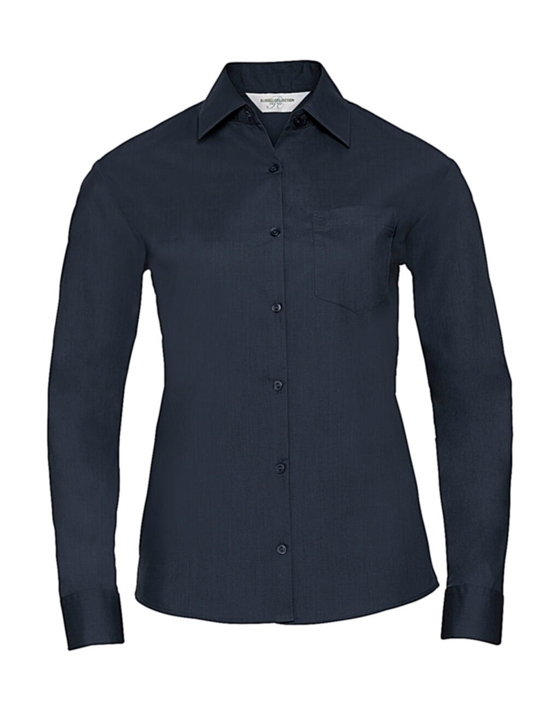 Ladies' LS Poplin Shirt French Navy