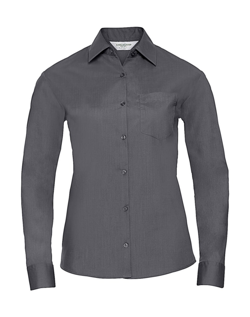 Ladies' LS Poplin Shirt Corporate Blue