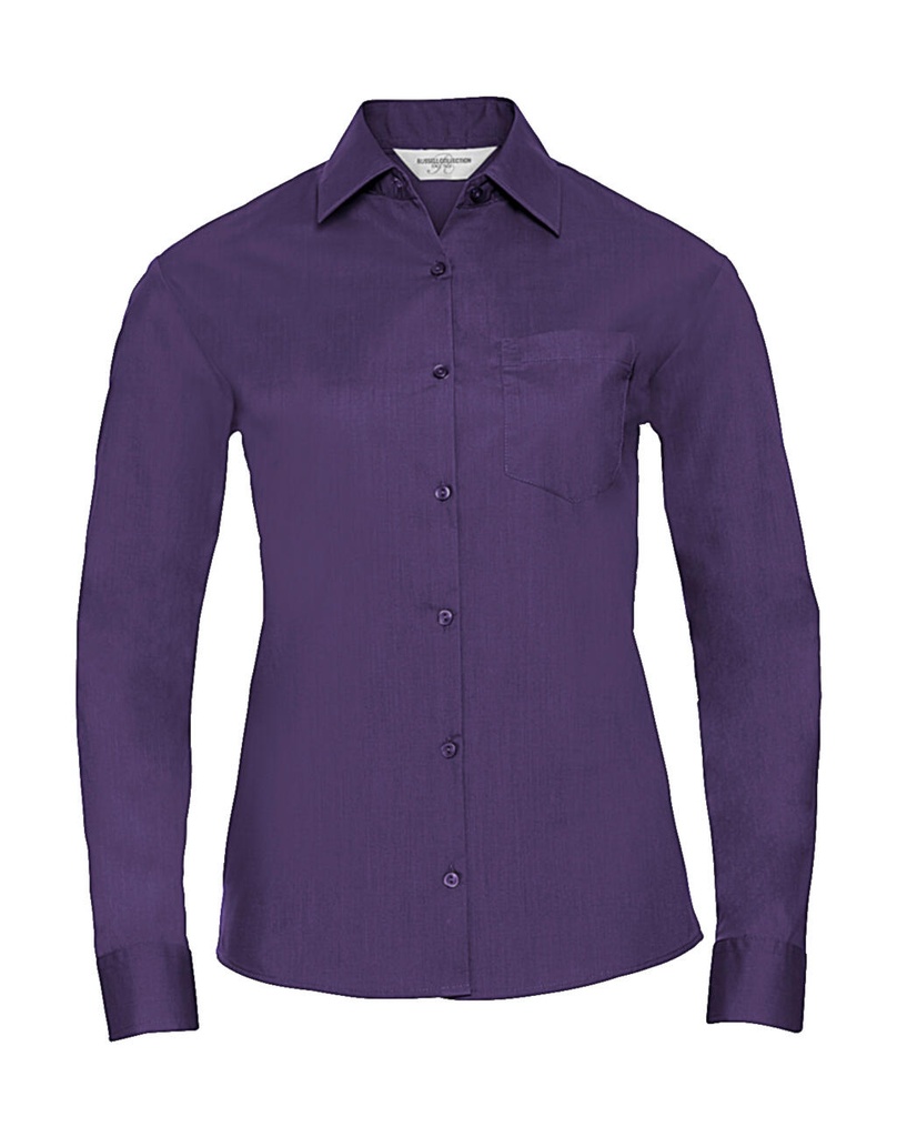Ladies' LS Poplin Shirt Purple