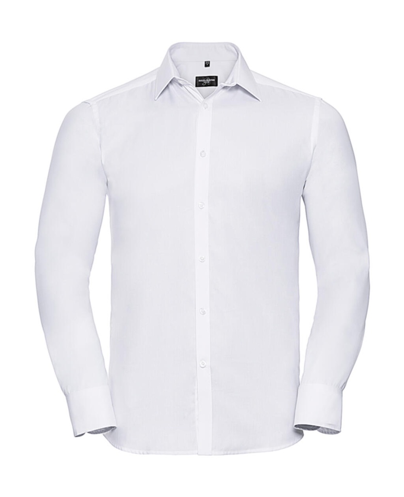 Men's LS Herringbone Shirt White