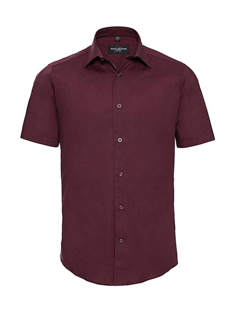 Fitted Short Sleeve Stretch Shirt Port