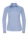Ladies' LS Herringbone Shirt Light Blue