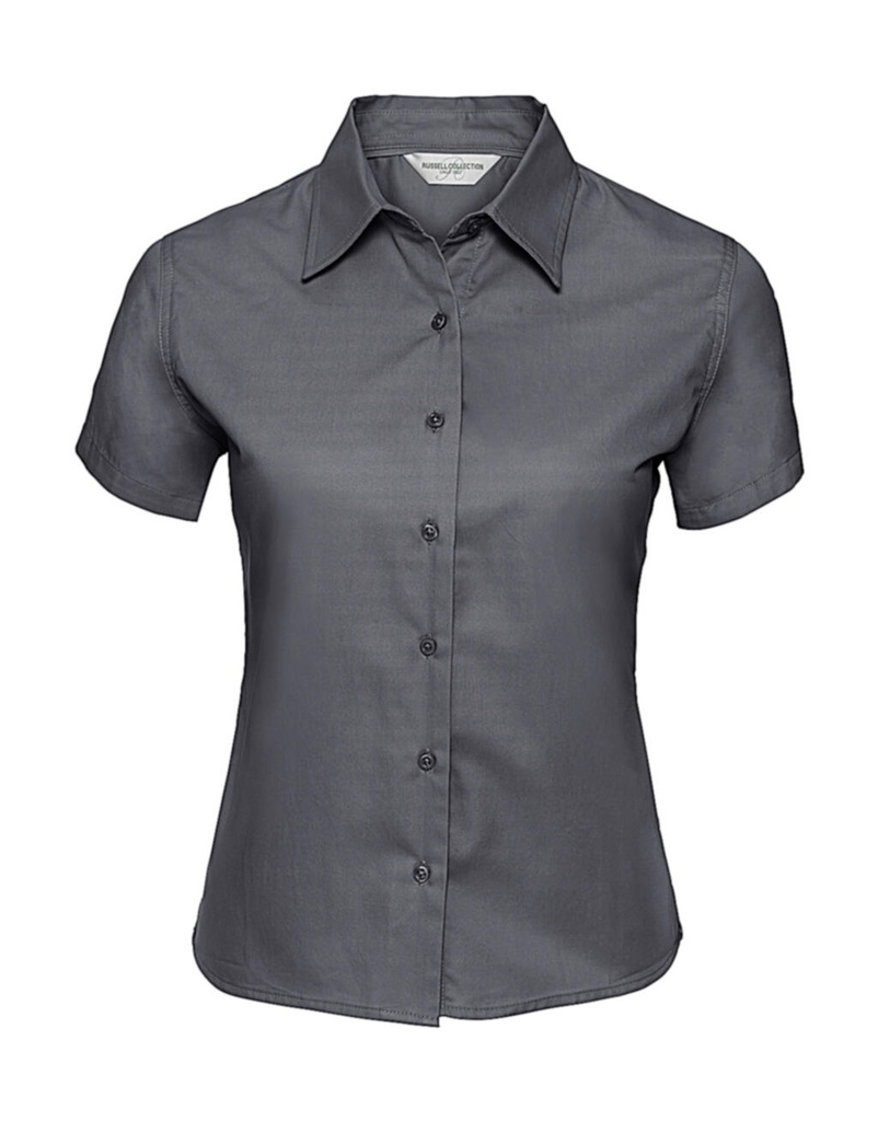 Short Sleeve Classic Twill Shirt Zinc