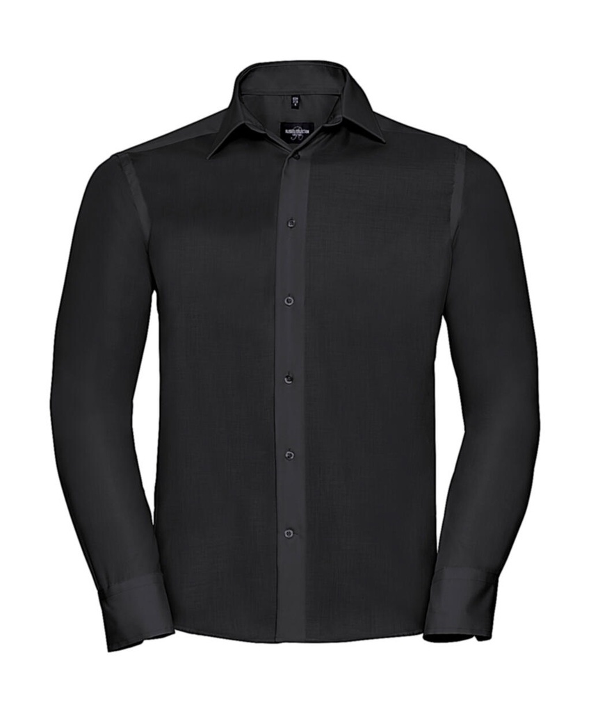 Tailored Ultimate Non-iron Shirt LS Black