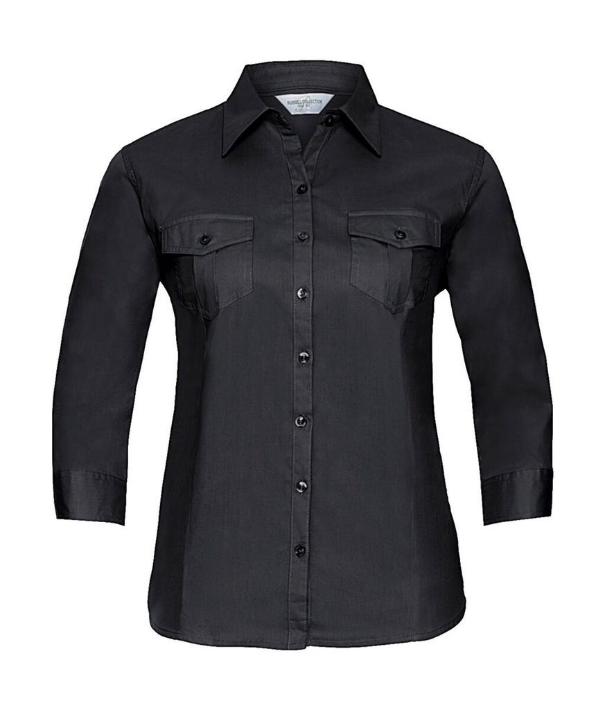 Ladies' Roll 3/4 Sleeve Shirt Black