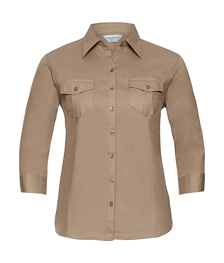 Ladies' Roll 3/4 Sleeve Shirt Khaki