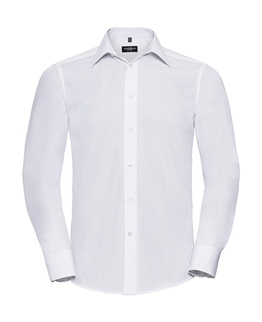 Tailored Poplin Shirt LS White
