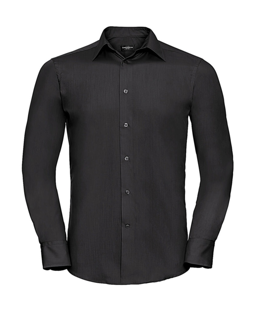 Tailored Poplin Shirt LS Black