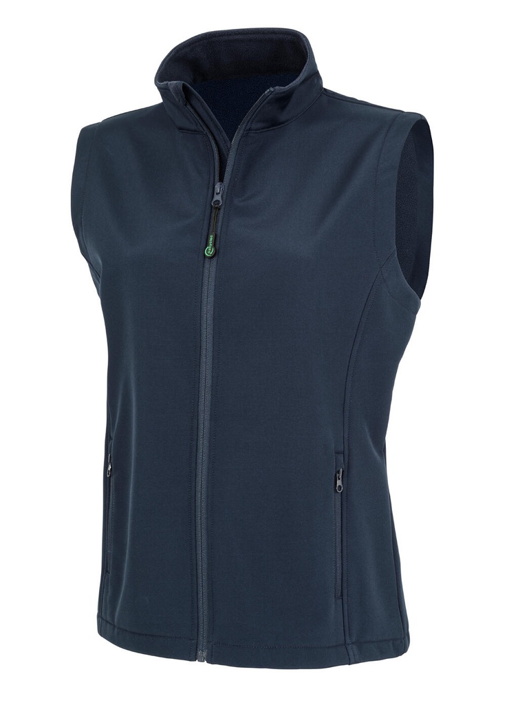 Women's Recycled 2-Layer Printable Softshell B/W Navy