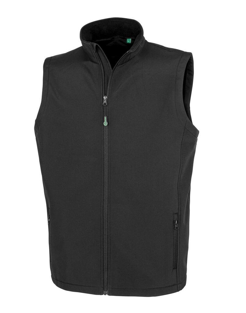 Men's Recycled 2-Layer Printable Softshell B/W Black
