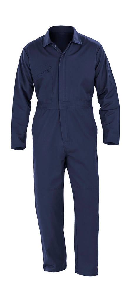 Recycled Action Overall with Zip Front Navy
