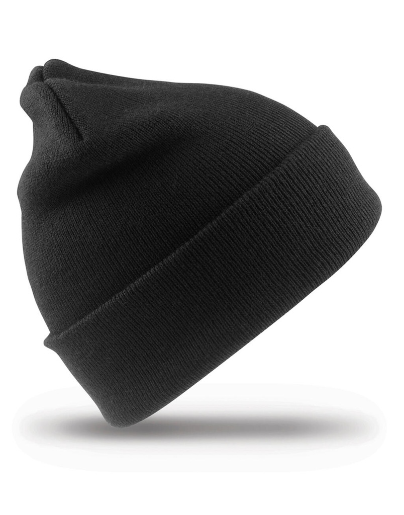 Recycled Woolly Ski Hat Black