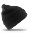 Recycled Woolly Ski Hat Black