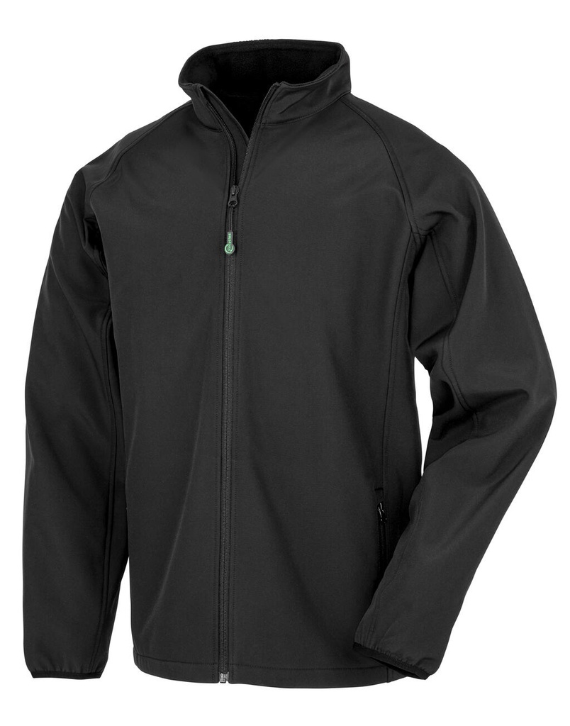 Recycled 2-Layer Printable J/Y Softshell Jacket Black