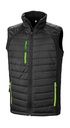 Compass Padded Softshell Gilet Black/Lime
