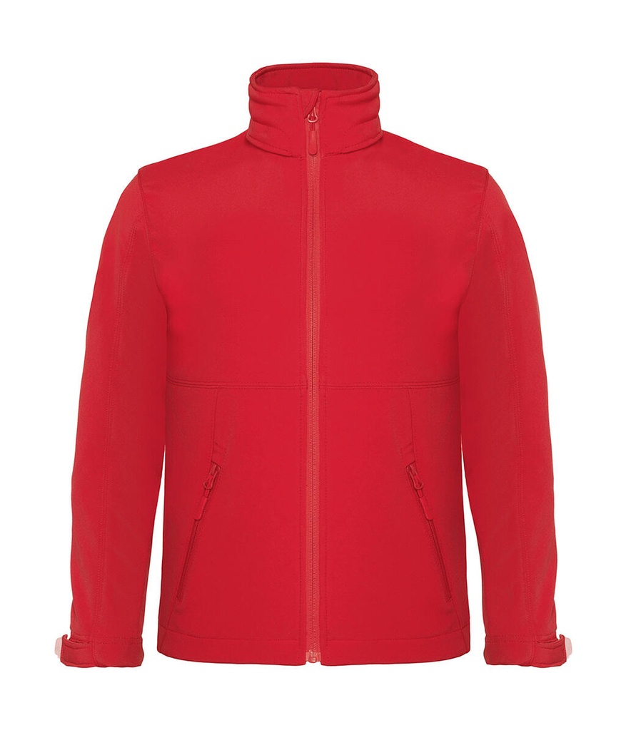 Hooded Softshell/kids Red