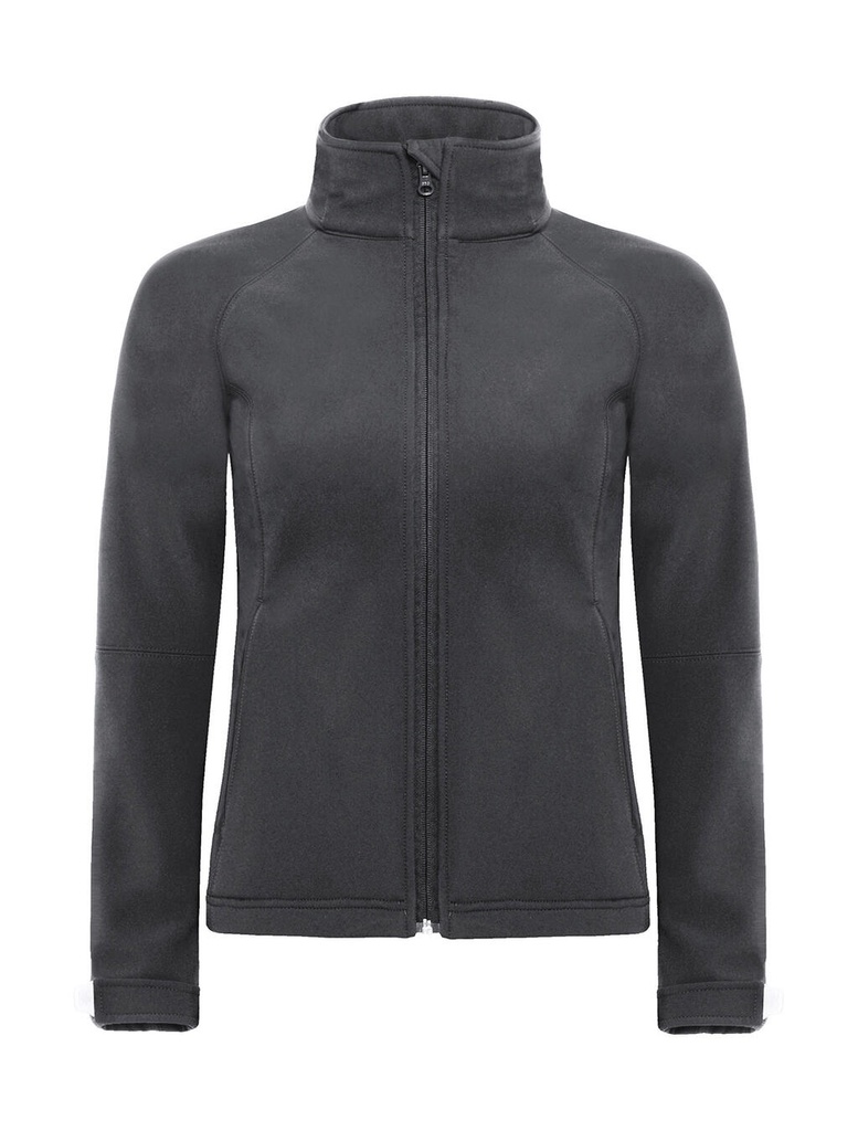 Hooded Softshell/women Dark Grey