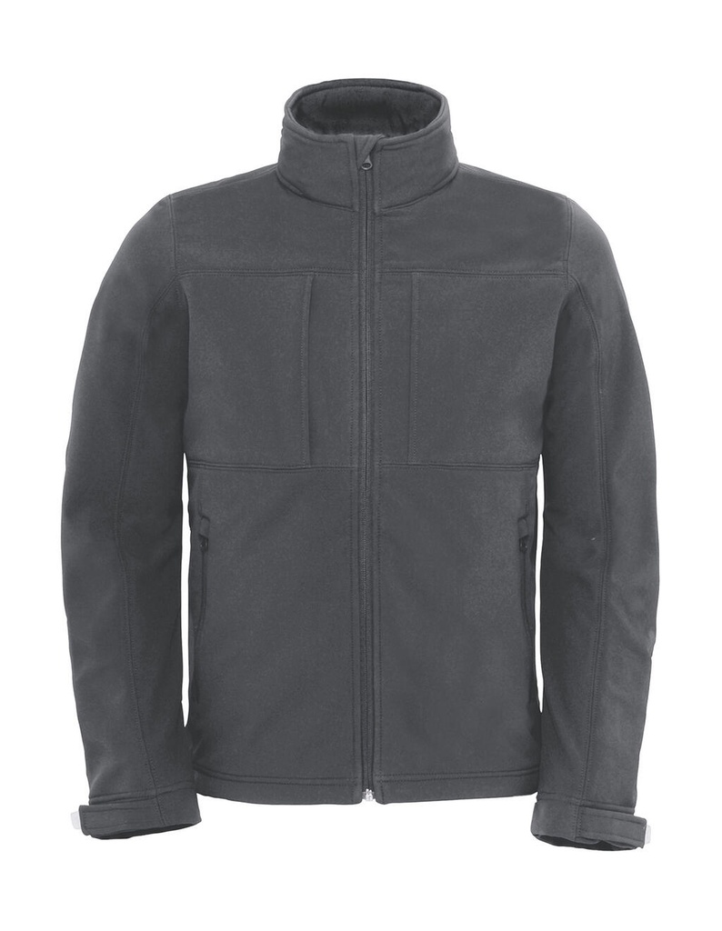 Hooded Softshell/men Dark Grey