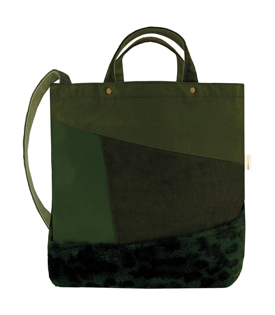 Satomi Faux Fur Shopper Olive Green
