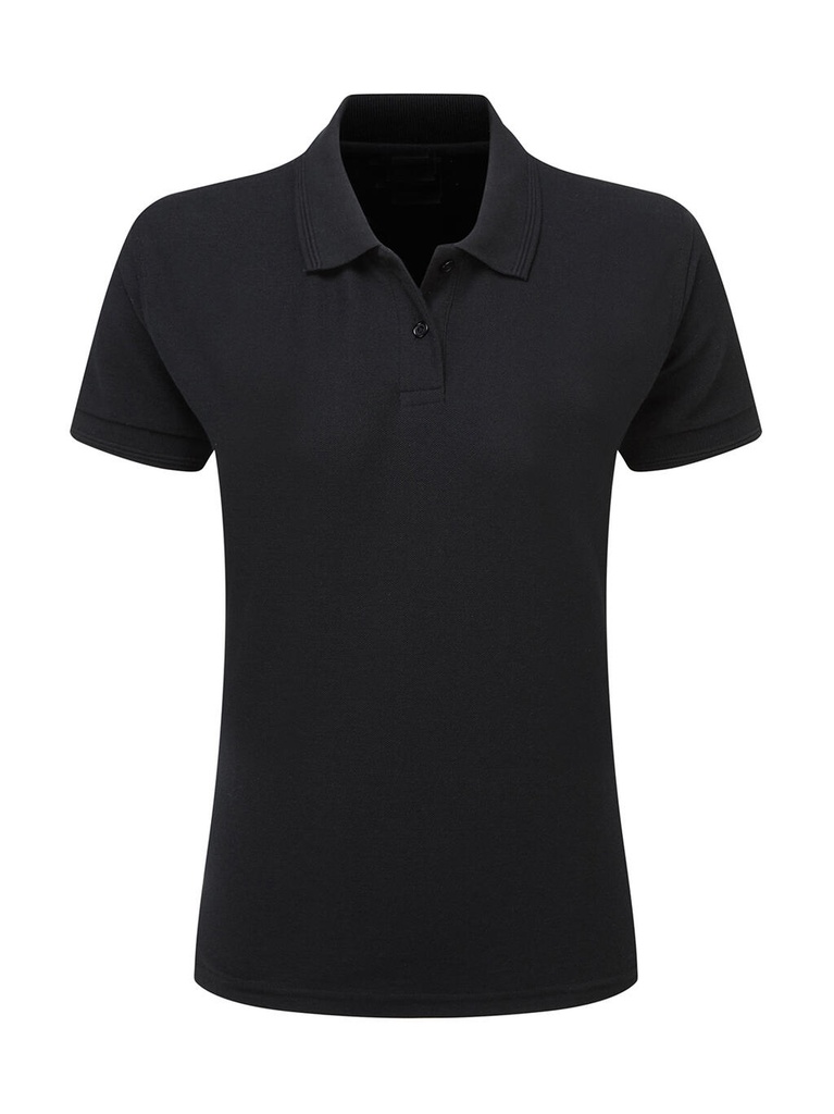 Poly Cotton Polo Women Black