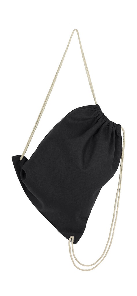 Baby Canvas Cotton Drawstring Backpack Black