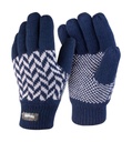 Pattern Thinsulate Glove Navy/Grey