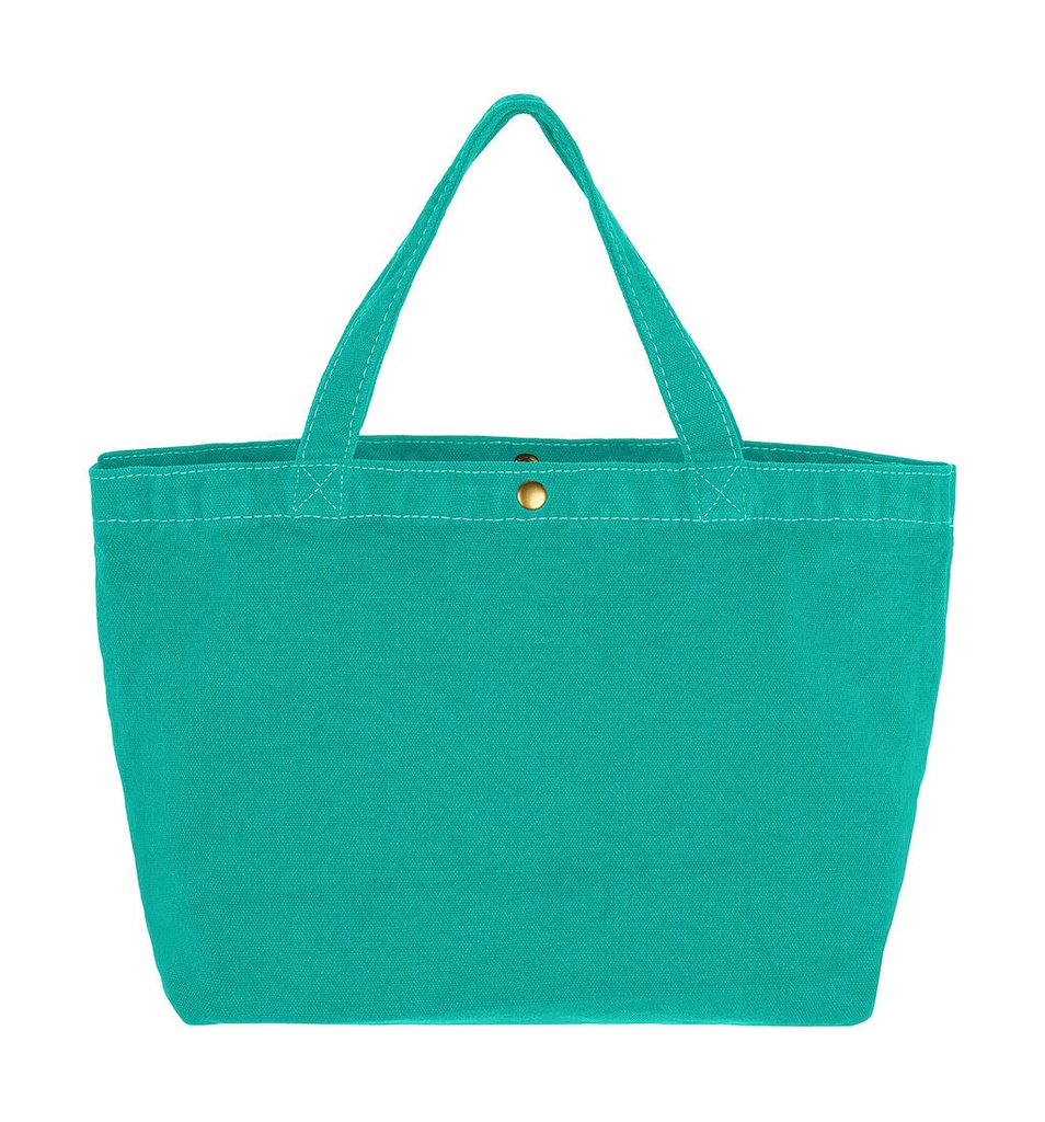 Small Canvas Shopper Seafoam